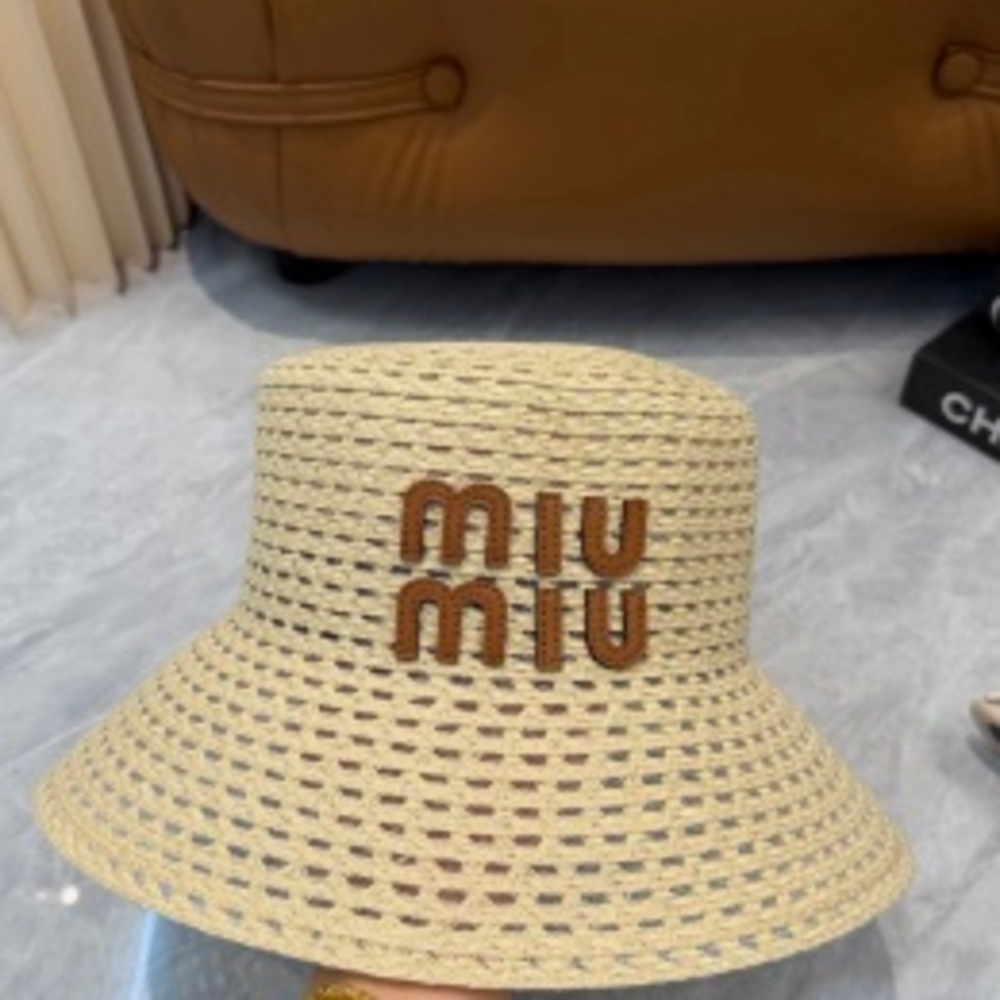 ✨Miu Miu✨Summer Wide‑Brim Sun Hat Vacation Beach Cap